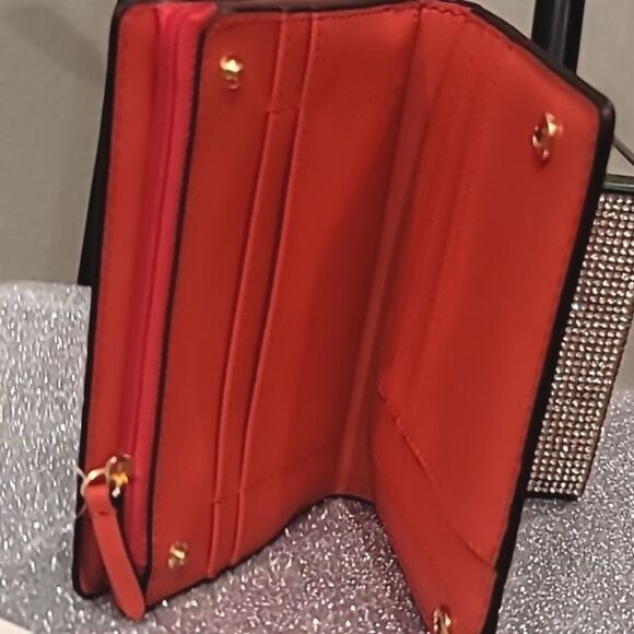 Michael Kors Jet Set Charm Medium Snap Carryall Leather Wallet- Soft Pink/Multi - Picture 5 of 9